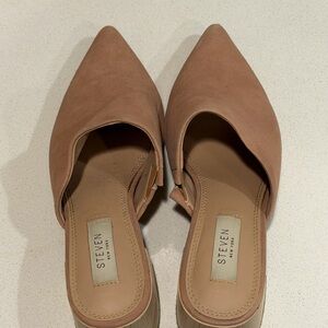 Steven By Steve Madden Tan Pointed Mules